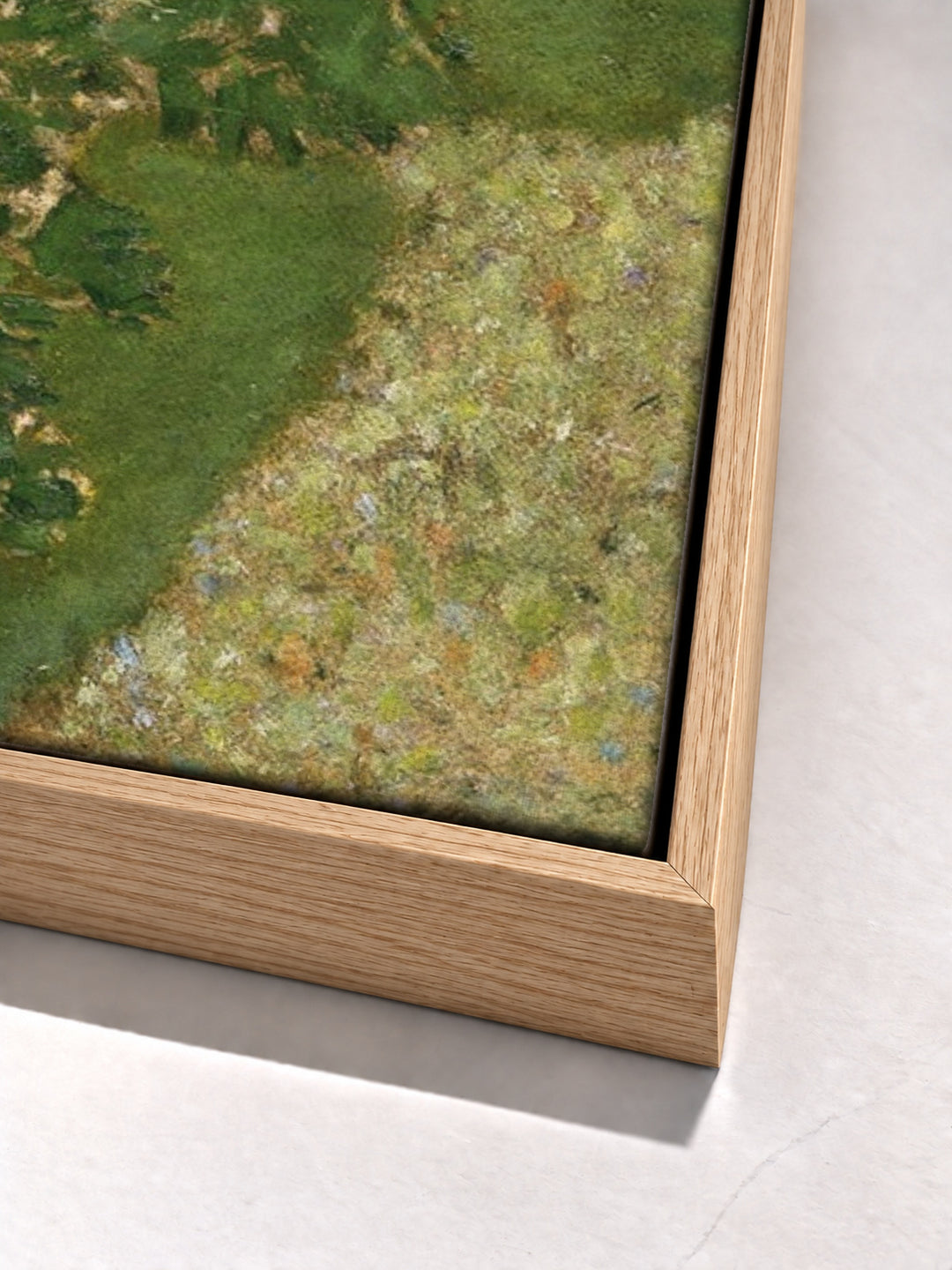 La Charmille by Pierre Bonnard oak floater frame corner detail