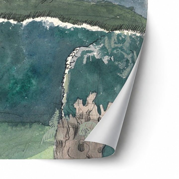 Landscape by Paul Nash unframed paper print corner detail