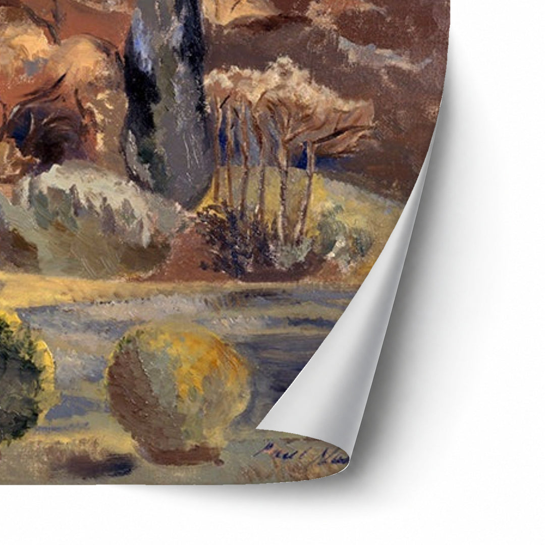 Landscape of the Moon's First Quarter by Paul Nash unframed paper print corner detail