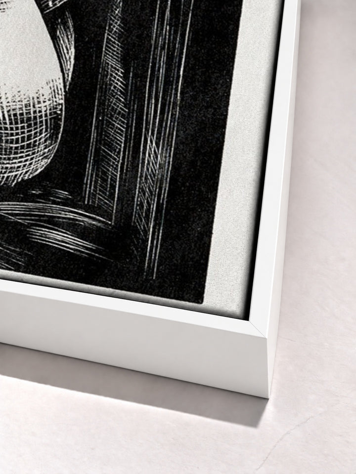 Leda by Paul Nash white floater frame corner detail