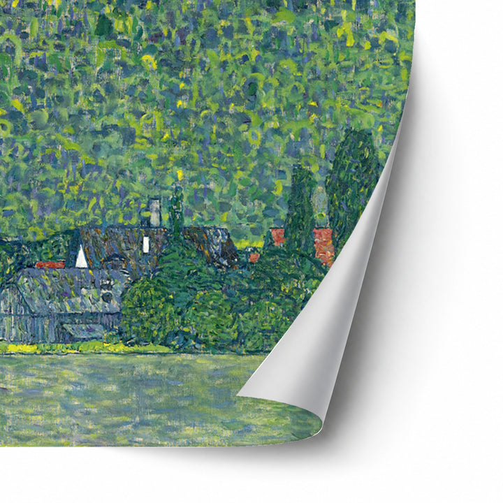 Litzlberg am Attersee by Gustav Klimt unframed paper print corner detail