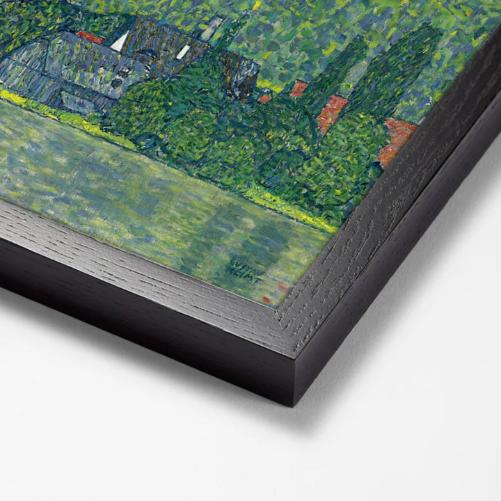 Litzlberg am Attersee by Gustav Klimt black stock paper frame corner detail