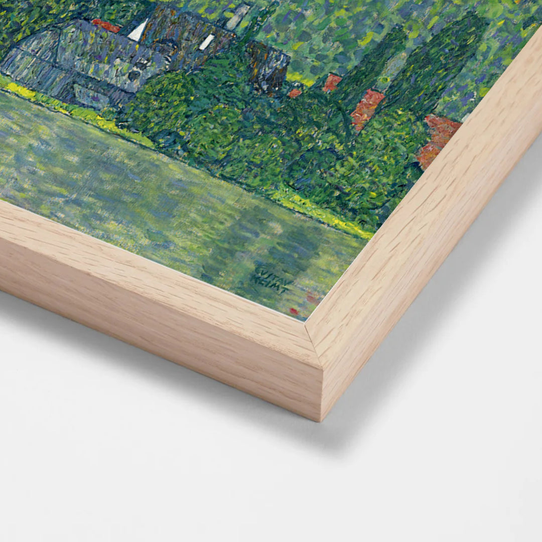 Litzlberg am Attersee by Gustav Klimt oak stock paper frame corner detail