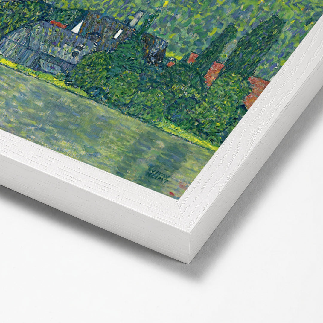 Litzlberg am Attersee by Gustav Klimt white stock paper frame corner detail