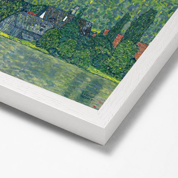 Litzlberg am Attersee by Gustav Klimt white stock paper frame corner detail