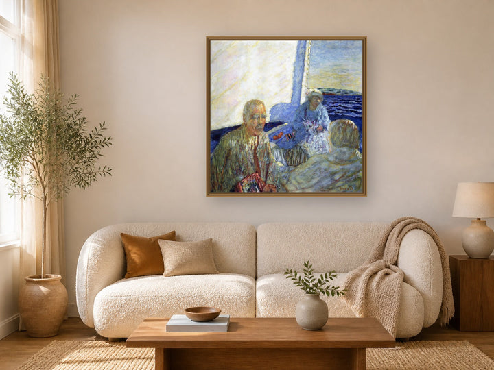 At Sea by Pierre Bonnard framed wall art print in a living room