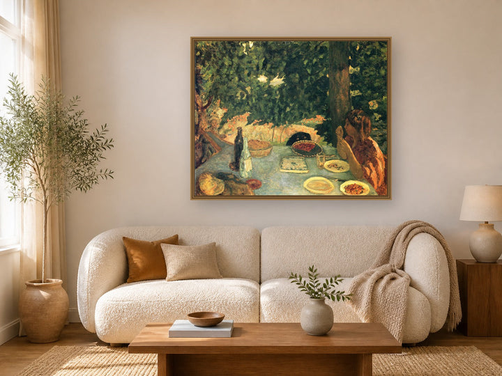 Cherry Pie by Pierre Bonnard framed wall art print in a living room