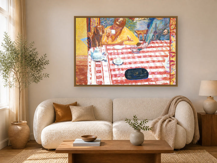 Coffee by Pierre Bonnard framed wall art print in a living room