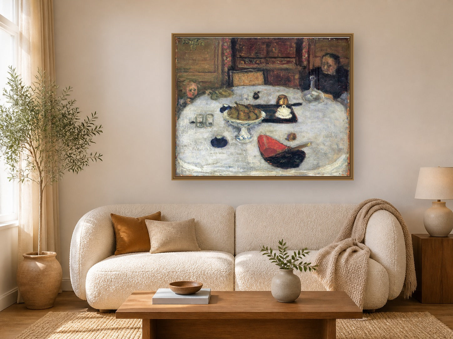 Convocation by Pierre Bonnard framed wall art print in a living room