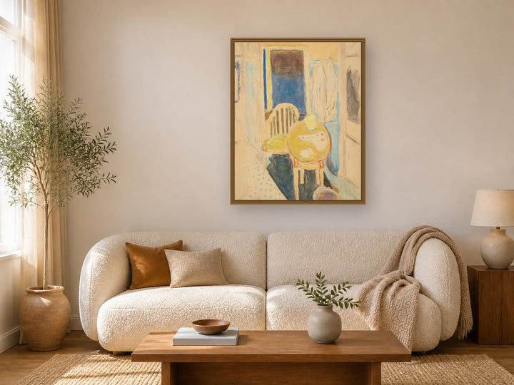Intérieur Au Cannet by Pierre Bonnard framed wall art print in a living room