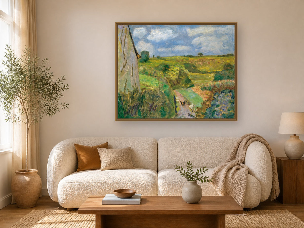 The Dipping Path by Pierre Bonnard framed wall art print in a living room