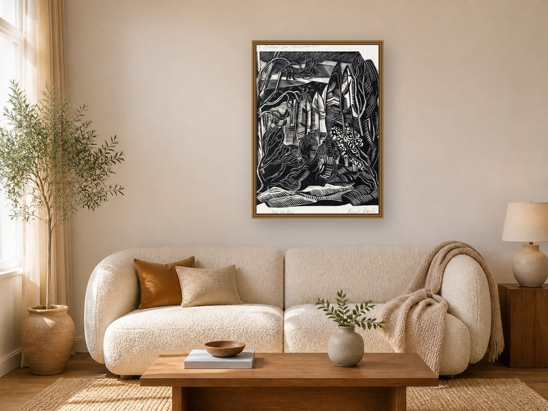 Winter, Hampden (1921) by Paul Nash framed wall art print in a living room