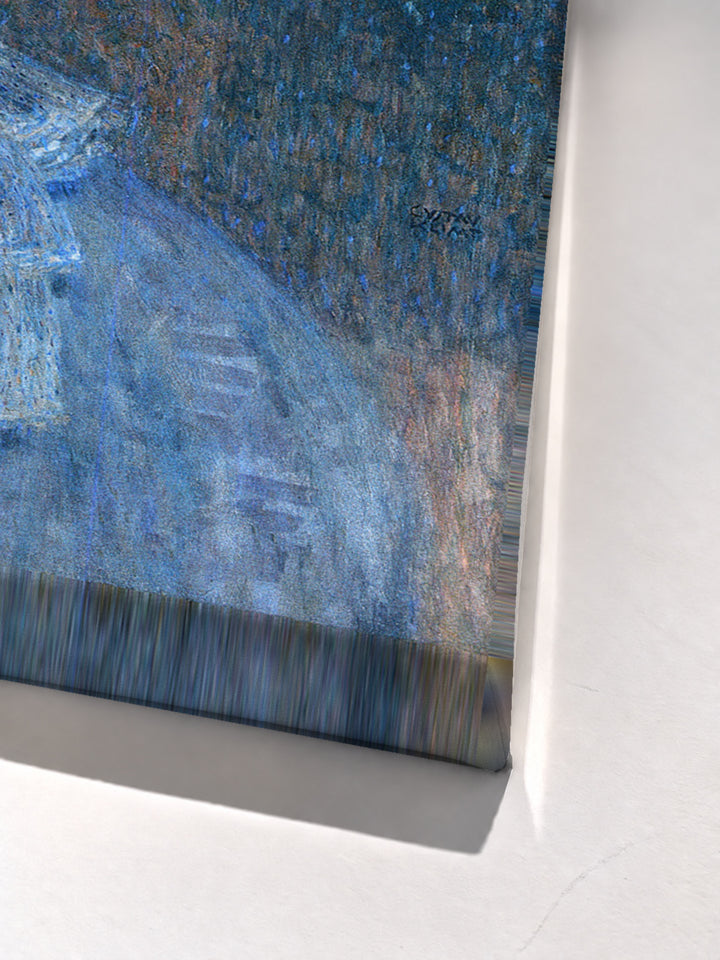 Marie Henneberg by Gustav Klimt stretched canvas corner detail