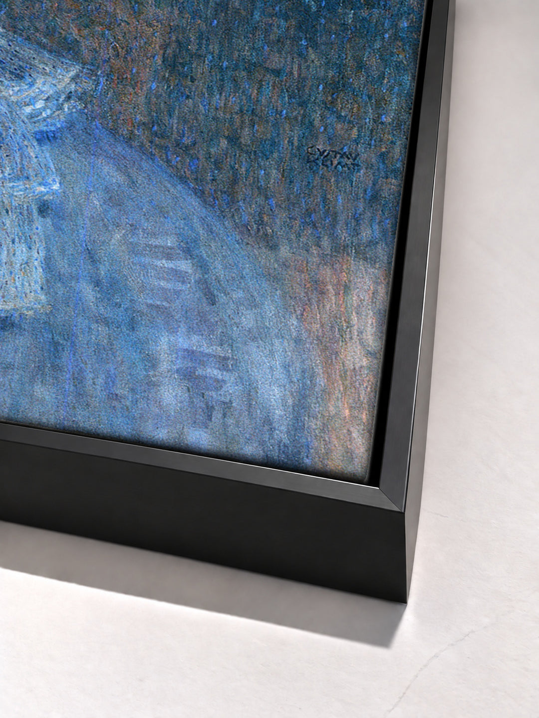 Marie Henneberg by Gustav Klimt black floater frame corner detail