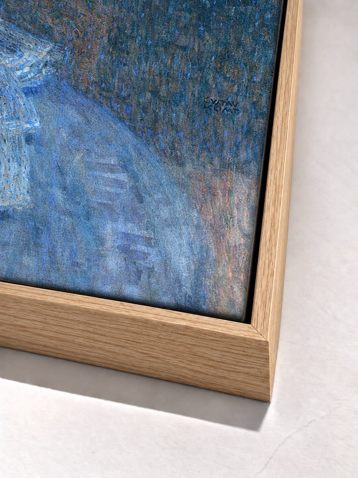 Marie Henneberg by Gustav Klimt oak floater frame corner detail