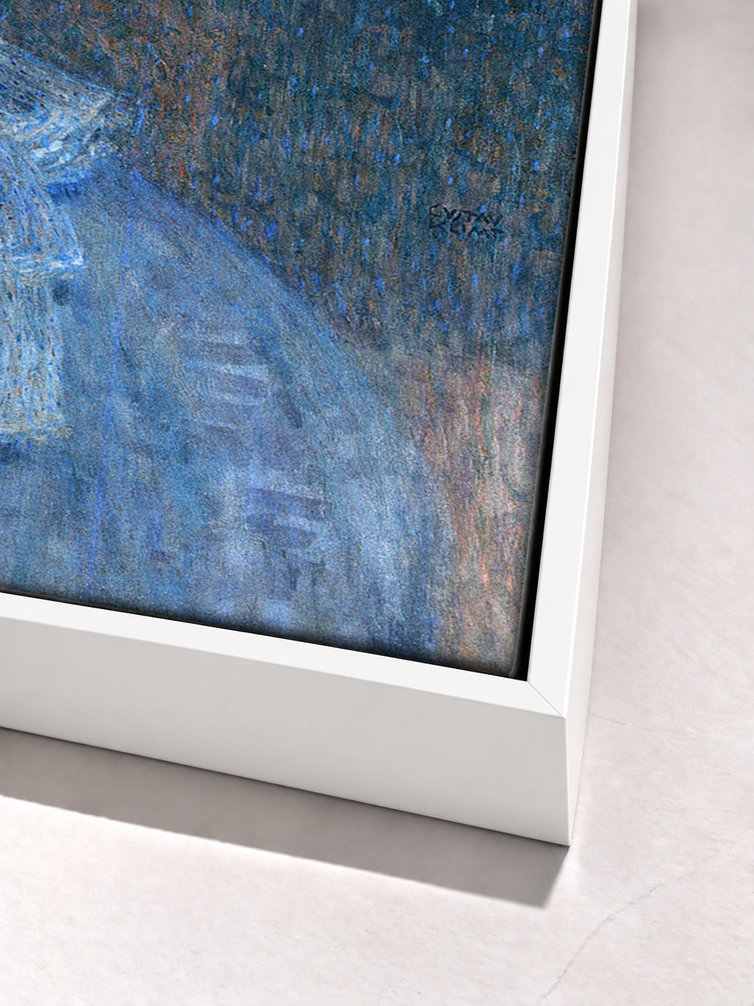 Marie Henneberg by Gustav Klimt white floater frame corner detail