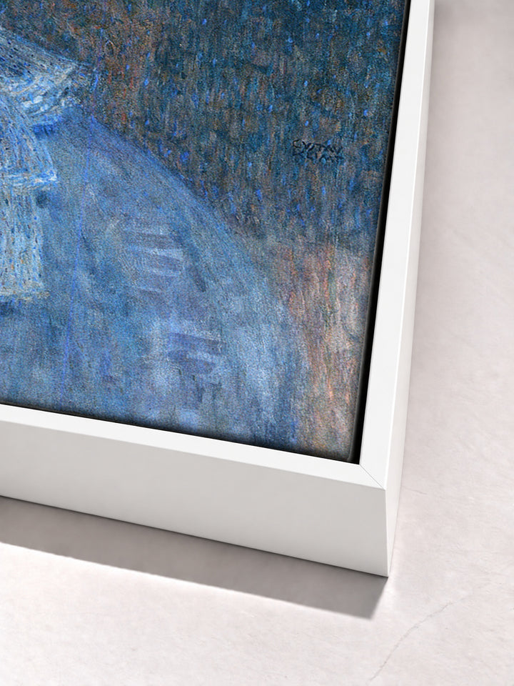 Marie Henneberg by Gustav Klimt white floater frame corner detail