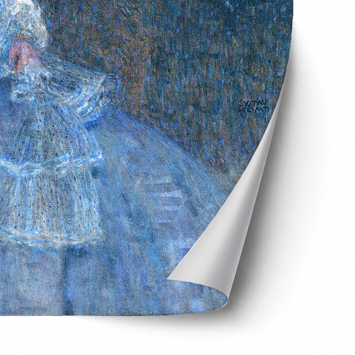 Marie Henneberg by Gustav Klimt unframed paper print corner detail
