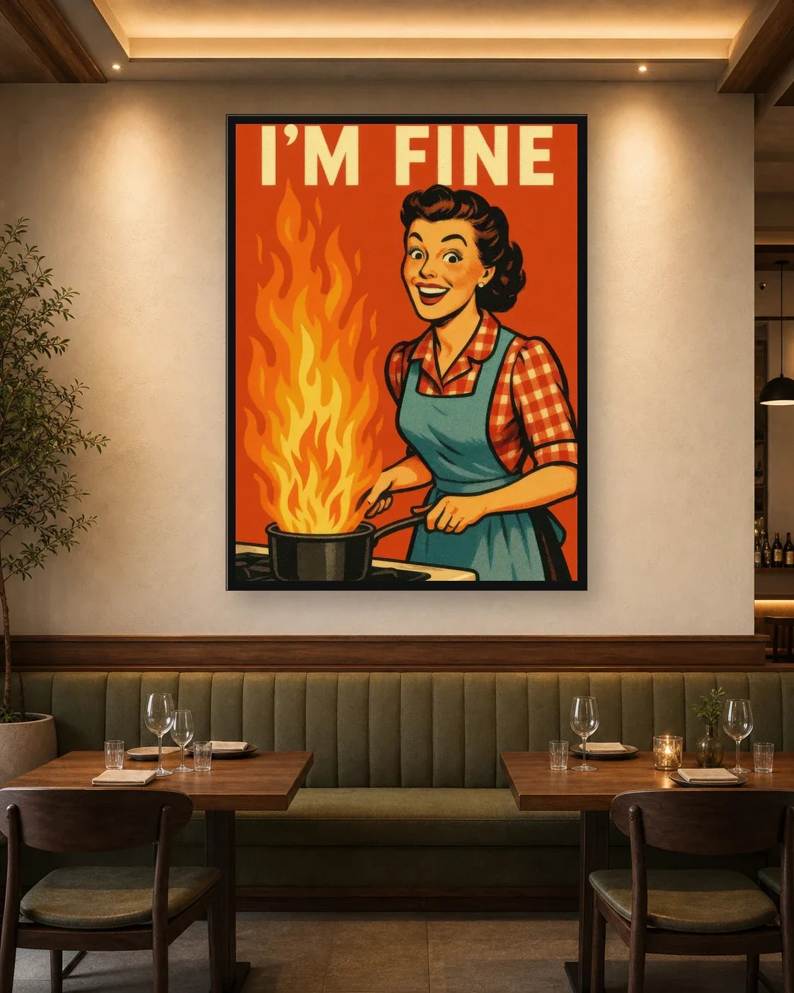 VIN TYP 003 restaurant wall mockup