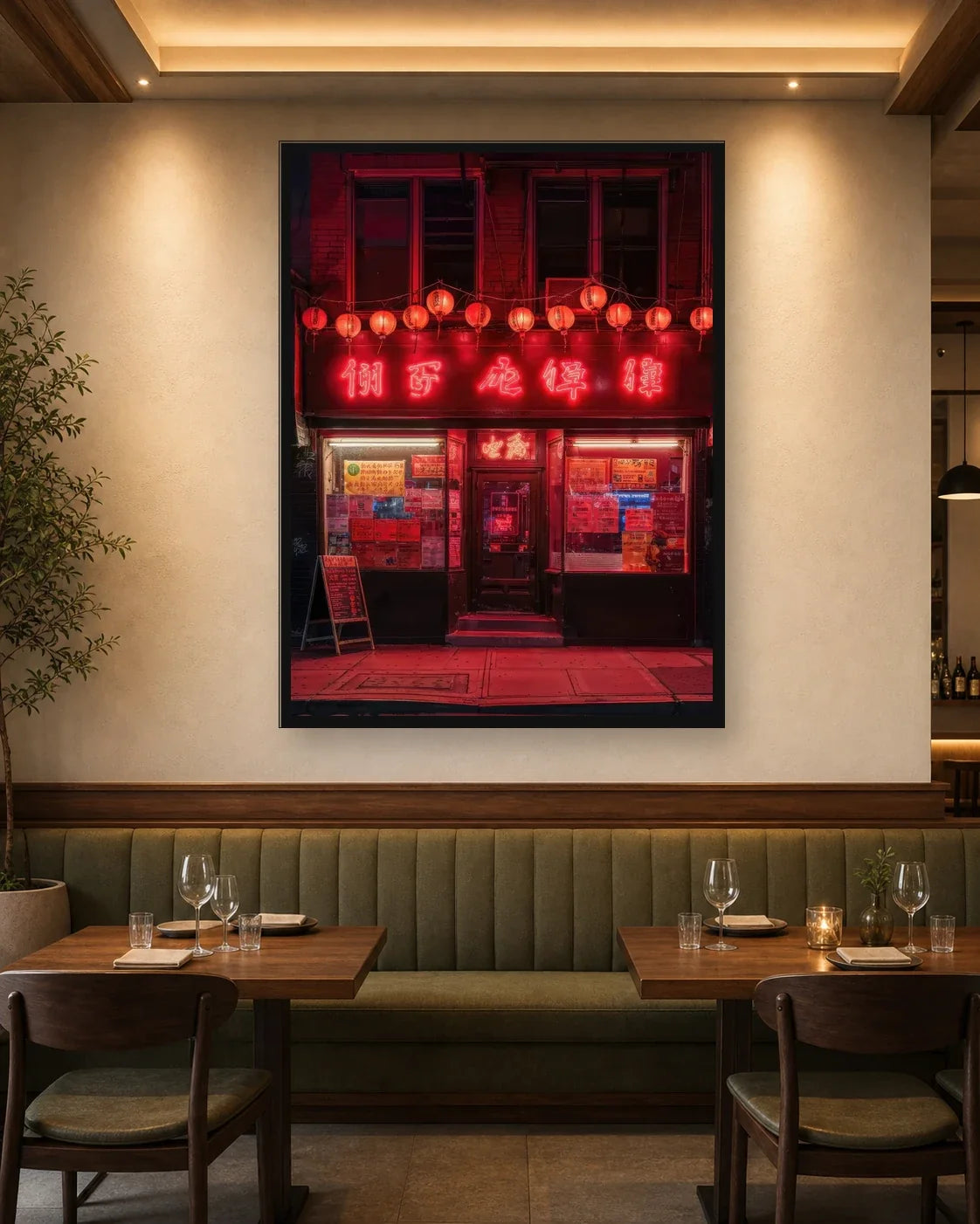 ART PHO 087 restaurant wall mockup
