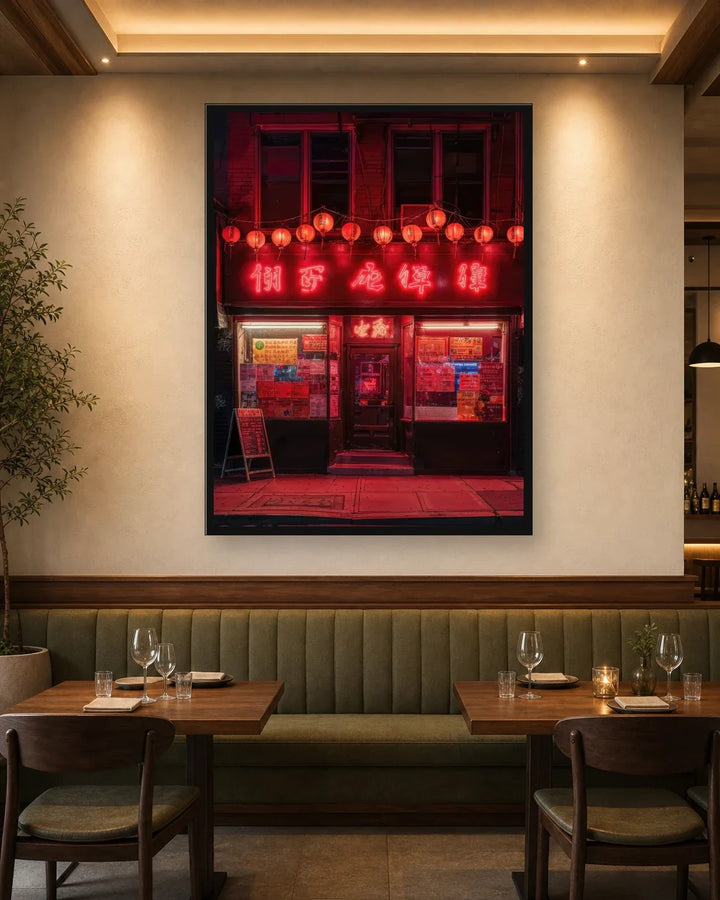 ART PHO 087 restaurant wall mockup