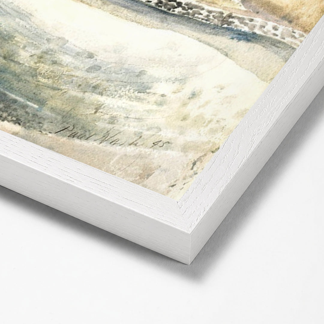 Moonrise over Cleeve Hill by Paul Nash white stock paper frame corner detail