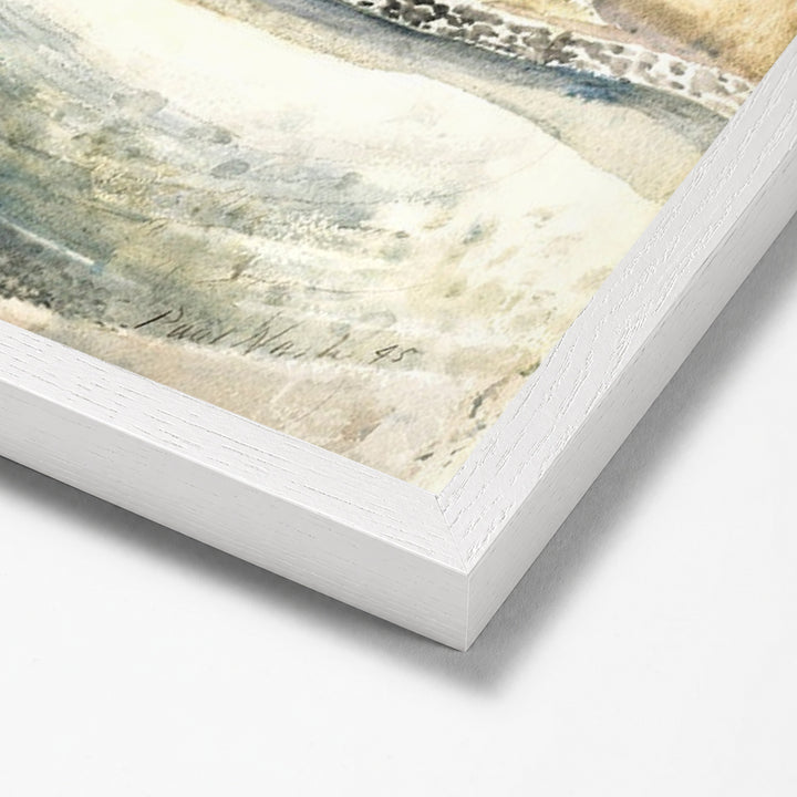 Moonrise over Cleeve Hill by Paul Nash white stock paper frame corner detail