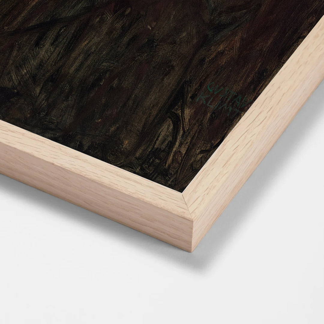 Mutter mit zwei Kindern (Familie) by Gustav Klimt oak stock paper frame corner detail