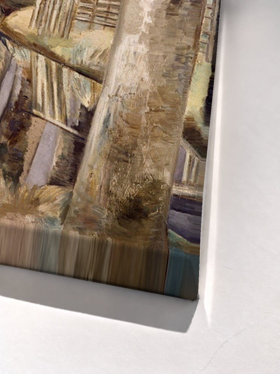 Oxenbridge Pond by Paul Nash stretched canvas corner detail
