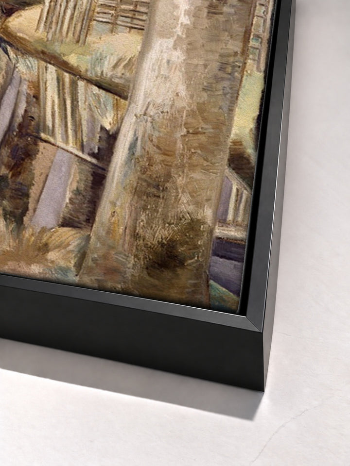 Oxenbridge Pond by Paul Nash black floater frame corner detail