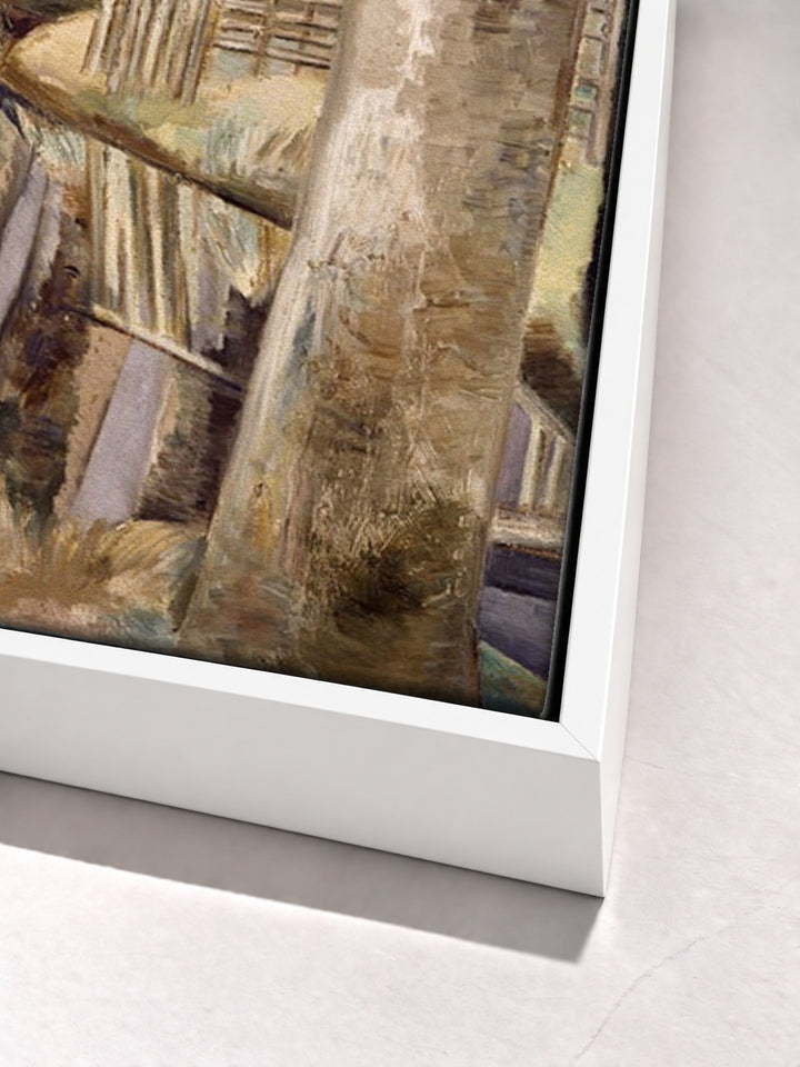Oxenbridge Pond by Paul Nash white floater frame corner detail