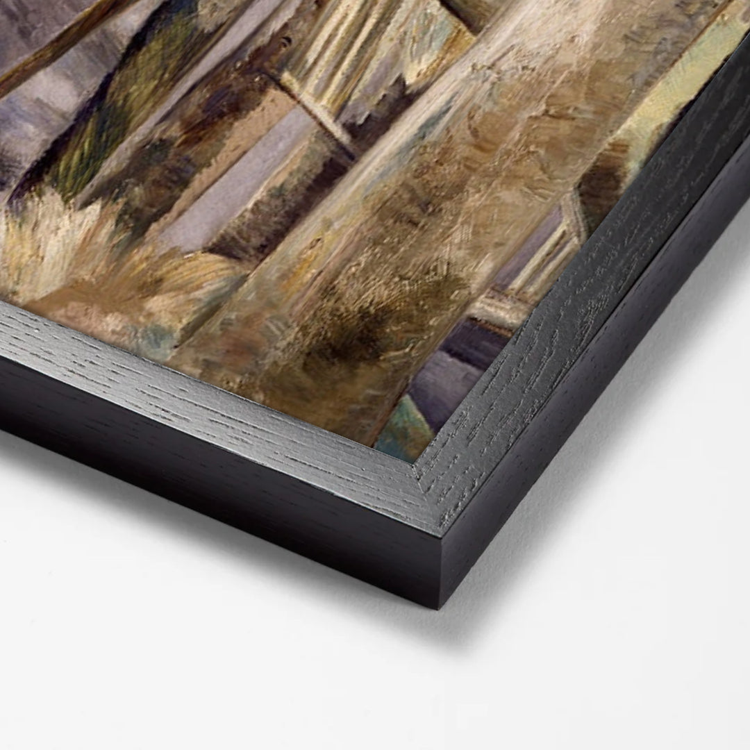 Oxenbridge Pond by Paul Nash black stock paper frame corner detail