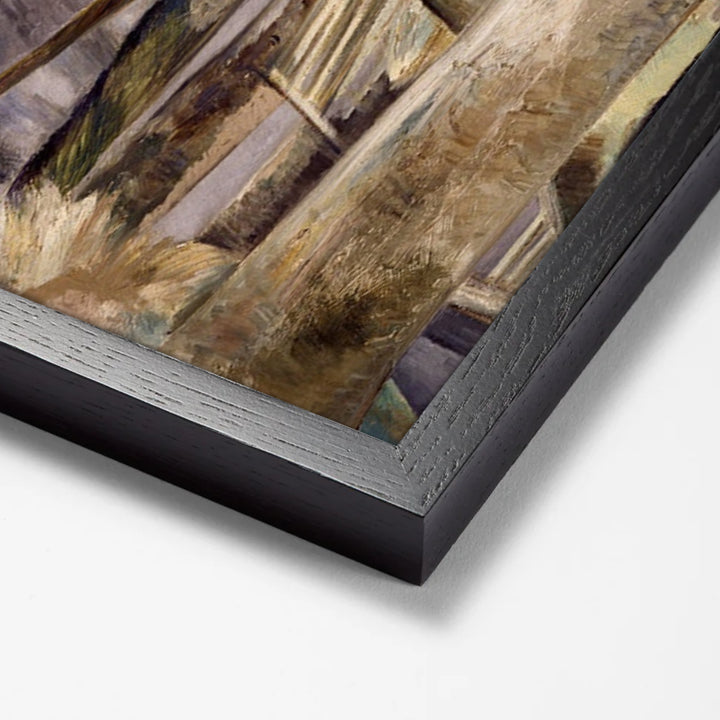 Oxenbridge Pond by Paul Nash black stock paper frame corner detail