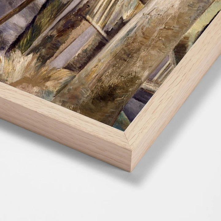 Oxenbridge Pond by Paul Nash oak stock paper frame corner detail