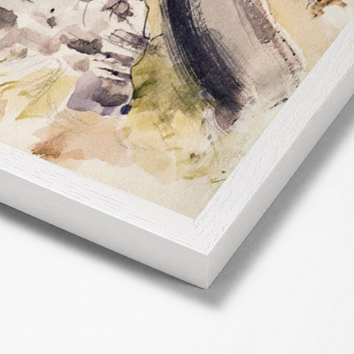 Oxfordshire Landscape by Paul Nash white stock paper frame corner detail