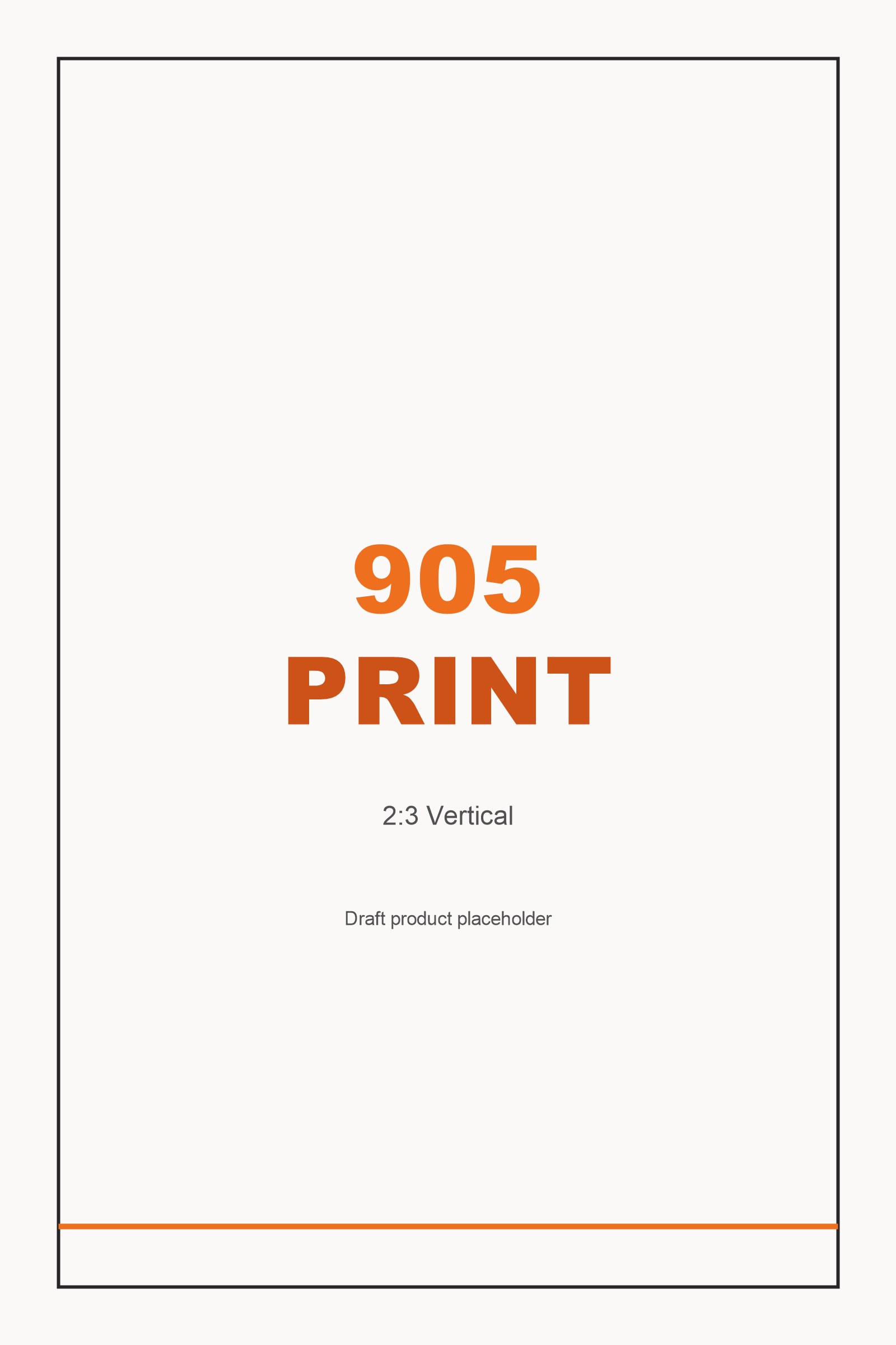905Print orange placeholder artwork in 2:3 vertical ratio