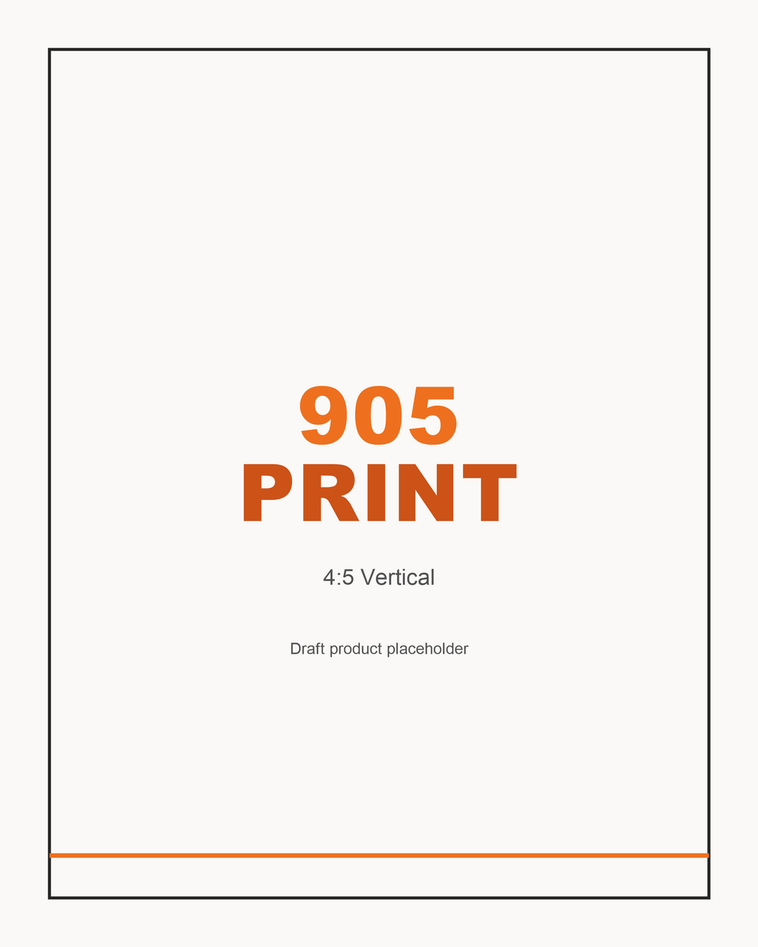 905Print orange placeholder artwork in 4:5 vertical ratio