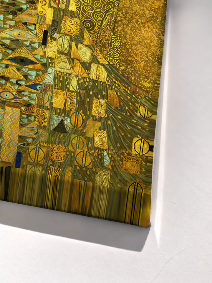 Portrait of Adele Bloch-Bauer I by Gustav Klimt stretched canvas corner detail