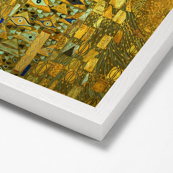 Portrait of Adele Bloch-Bauer I by Gustav Klimt white stock paper frame corner detail