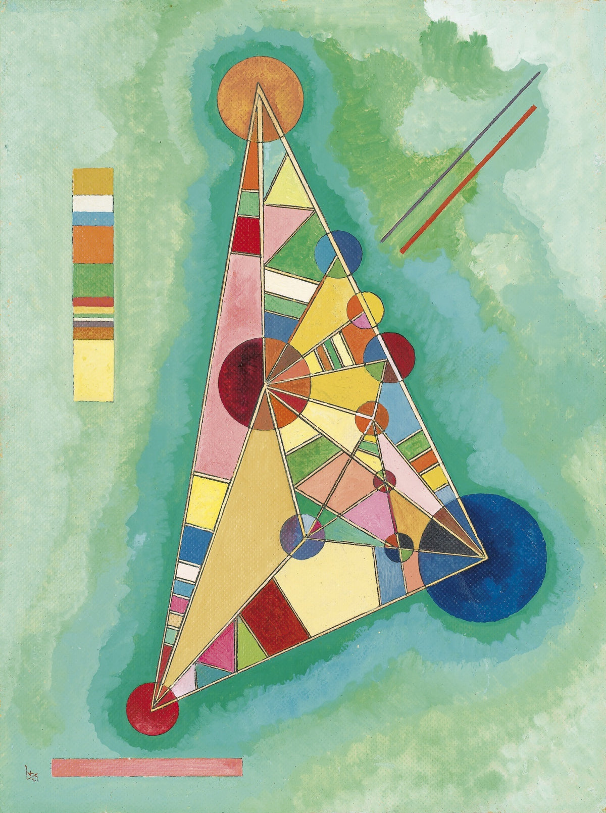 Multi Colored Triangle by Wassily Kandinsky, customizable wall art print from 905Print