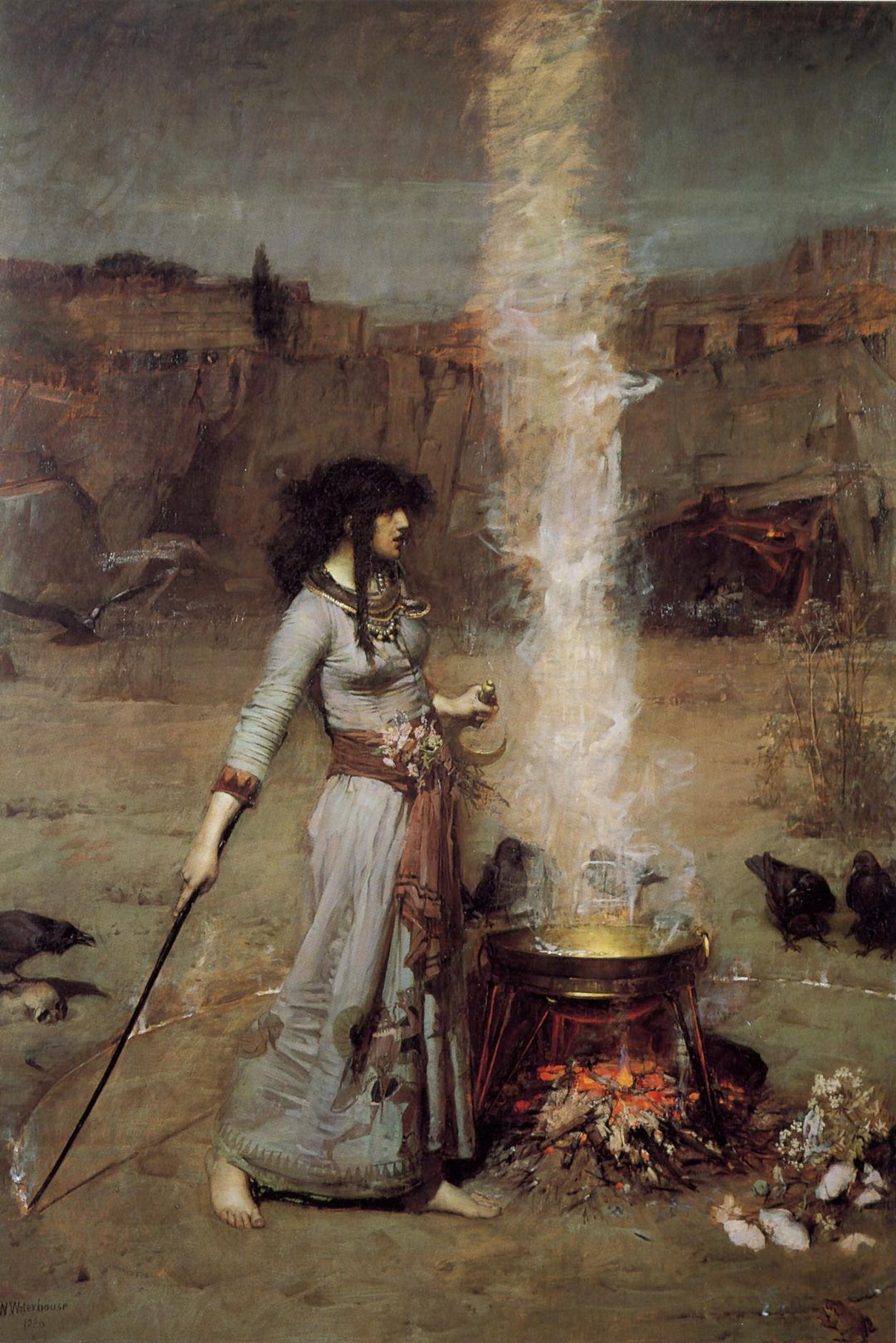The Magic Circle by John William Waterhouse, customizable wall art print from 905Print