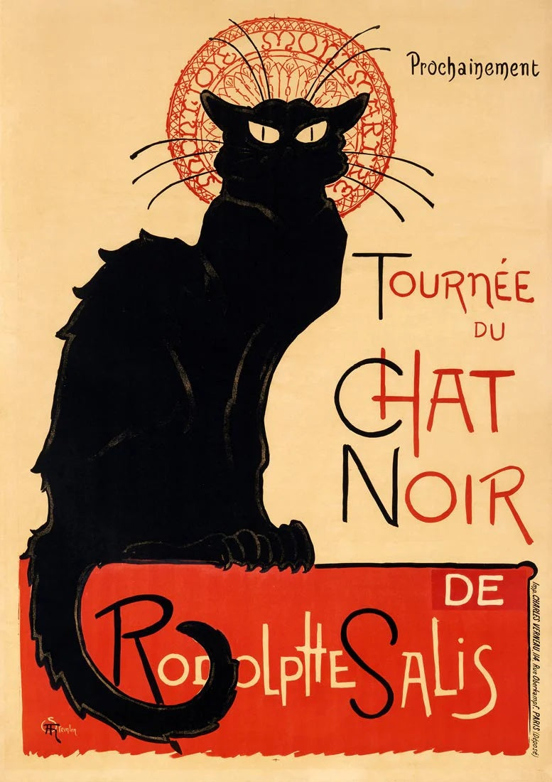 Tournee du Chat Noir by Theophile Alexandre Steinlen, customizable wall art print from 905Print