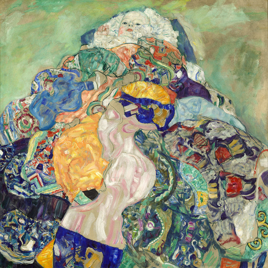 Baby Cradle by Gustav Klimt wall art print from 905Print