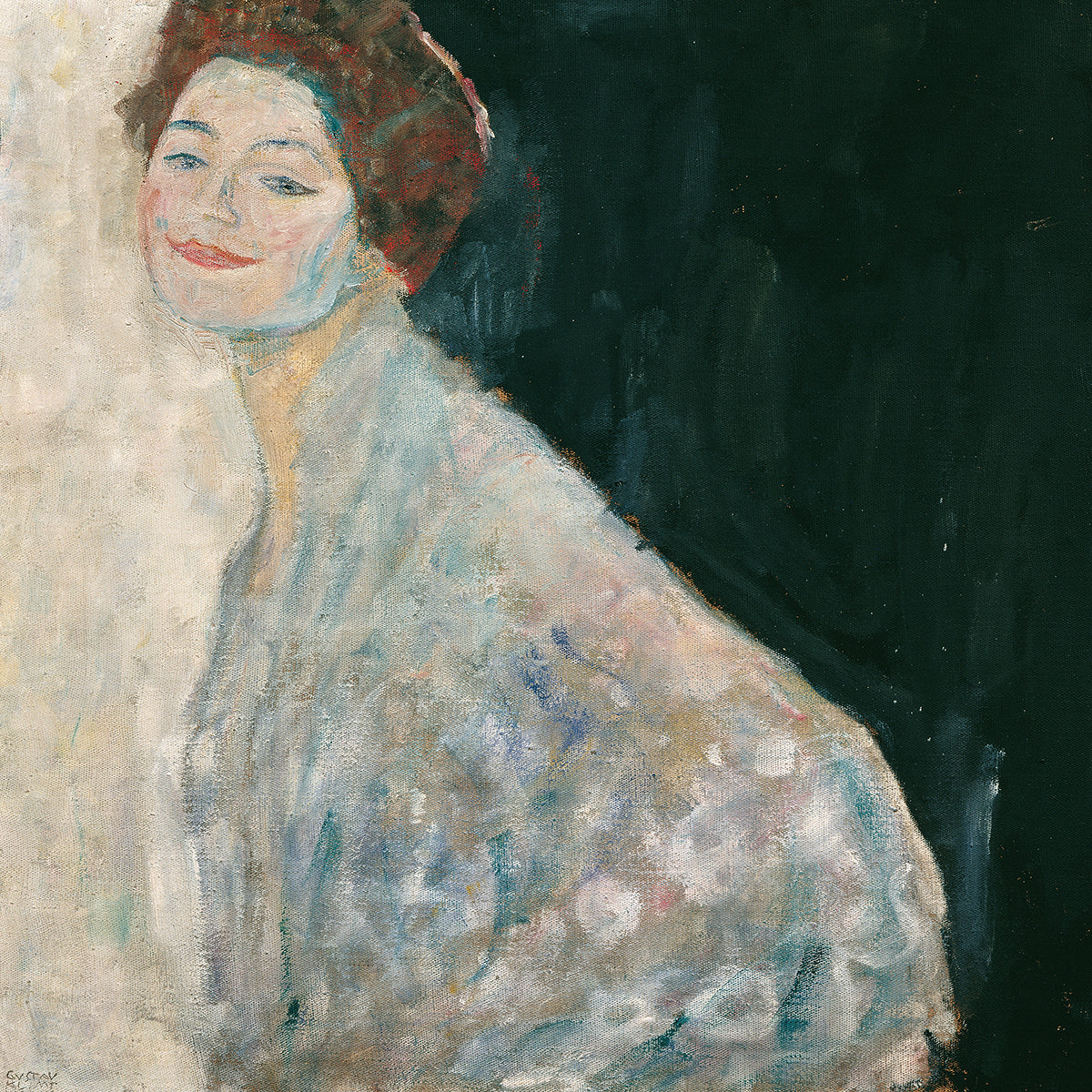 Dame in Weib by Gustav Klimt wall art print from 905Print