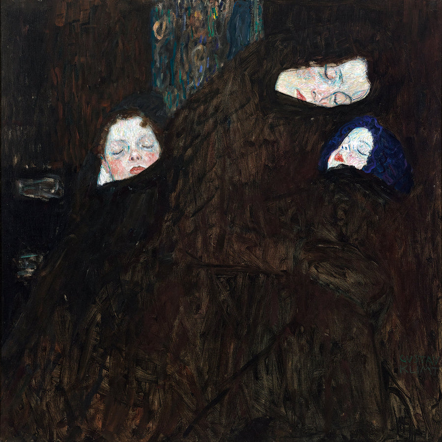 Mutter mit zwei Kindern Familie by Gustav Klimt wall art print from 905Print