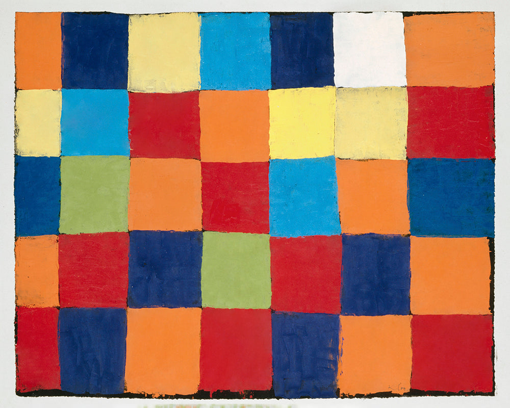 Qu 1 color chart 1930 by Paul Klee wall art print from 905Print