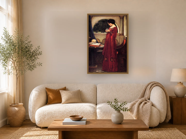 The Crystal Ball framed wall art print in a living room