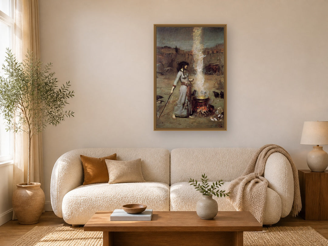 The Magic Circle framed wall art print in a real living room