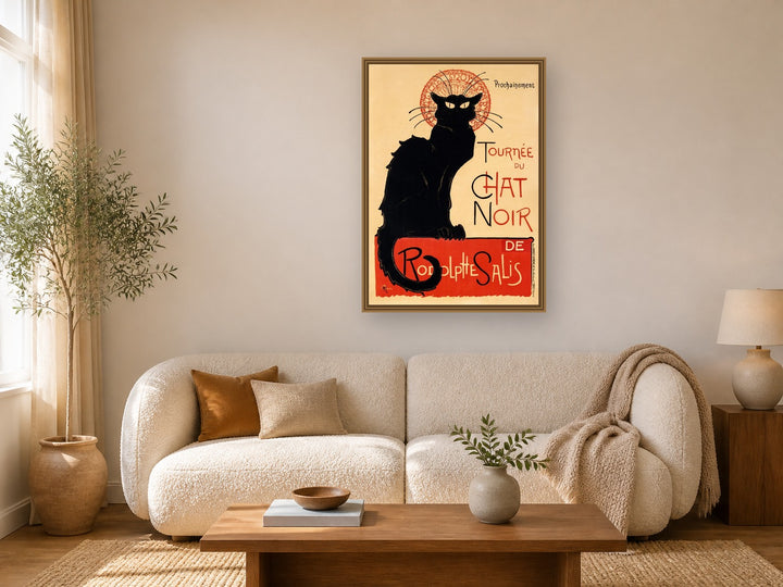 Tournee du Chat Noir framed wall art print in a real living room
