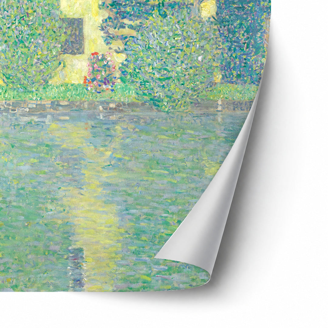 Schloss Kammer am Attersee III by Gustav Klimt unframed paper print corner detail